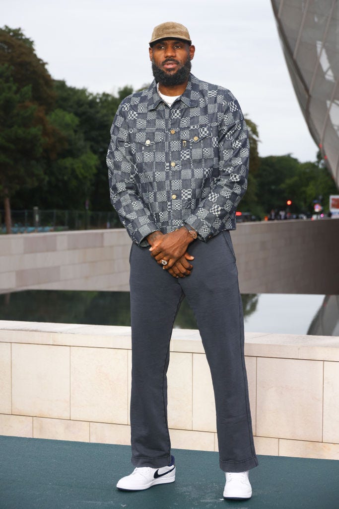 paris, france july 25 lebron james attends the prelude to the paris games 2024 on july 25, 2024 in paris, france photo by marc piaseckiwireimage