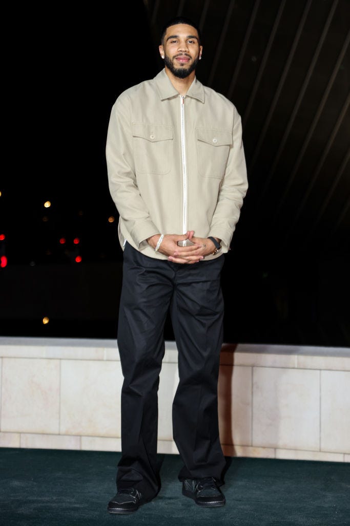 paris, france july 25 jayson tatum attends the prelude to the olympics on july 25, 2024 in paris, france photo by lyvans boolakyfilmmagic