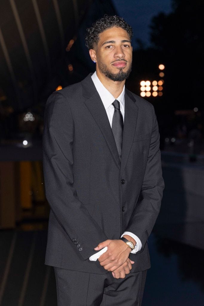 paris, france july 25 tyrese haliburton attends the prelude to the olympics on july 25, 2024 in paris, france photo by stephane cardinale corbiscorbis via getty images