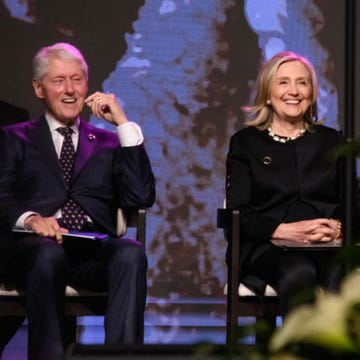 US-POLITICS-VOTE-HARRIS l r former us president bill clinton and former first lady and secretary of state hillary clinton look on as us vice president and 2024 democratic presidential candidate kamala harris delivers the eulogy for us representative sheila jackson lee at fallbrook church in houston, texas, on august 1, 2024 jackson lee, a democrat and outspoken advocate for racial justice and minorities rights, died july 19, 2024, at the age of 74 photo by mark felix afp photo by mark felixafp via getty images