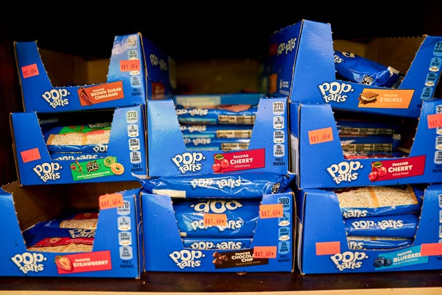 kellanovas pop tarts branded products at a store in the harlem neighborhood of new york, us, on wednesday, aug. 14, 2024. mars inc. agreed to buy kellanova for nearly $36 billion including debt, bringing together two major food companies in the biggest deal of the year. photographer: bing guan/bloomberg via getty images
