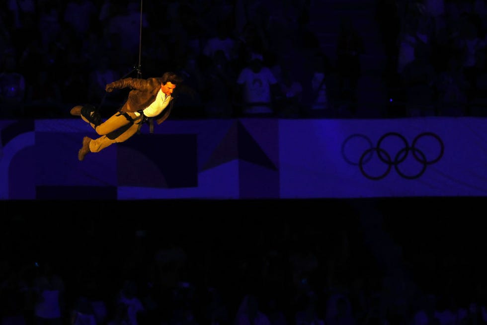 paris, france august 11 tom cruise enters the stadium during the closing ceremony of the olympic games paris 2024 at stade de france on august 11, 2024 in paris, france photo by michael reavesgetty images