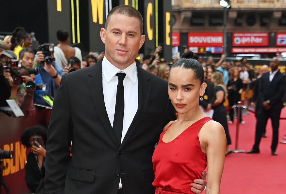 London, England August 19 Channing Tatum and Zoe Kravitz attend the European Premiere of blink twice at Odeon Luxe Leicester Square on August 19, 2024 in London, England Photo by Dave Benettwireimage