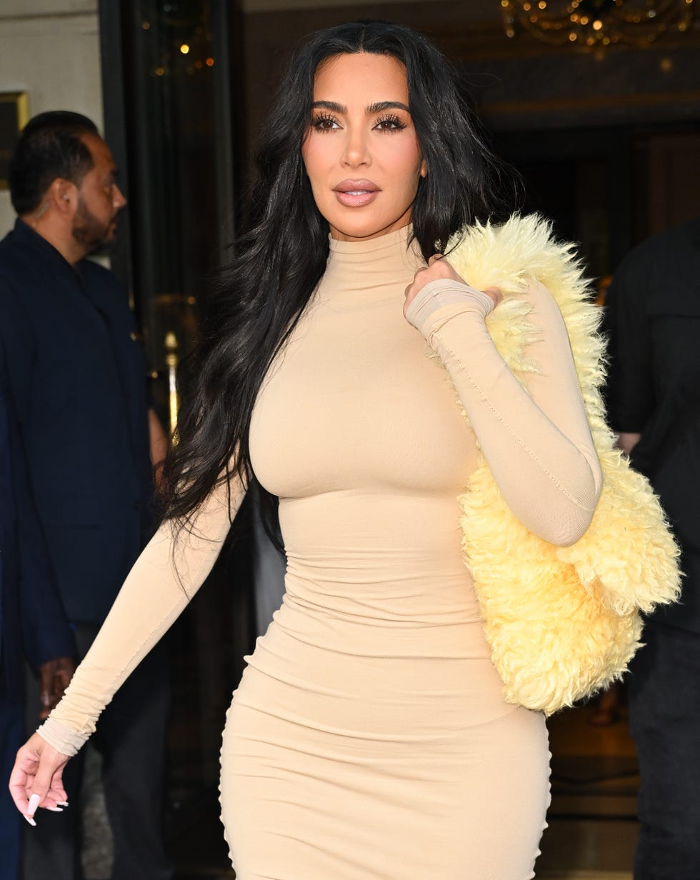 new york, new york august 15 kim kardashian is seen on the streets of midtown manhattan on august 15, 2024 in new york city photo by james devaneygc images