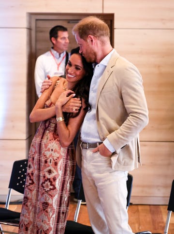 bogota, colombia august 15 meghan, duchess of sussex and prince harry, duke of sussex are seen at centro nacional de las artes delia zapata during the duke and duchess of sussexs colombia visit on august 15, 2024 in bogota, colombia photo by eric charbonneauarchewell foundation via getty images