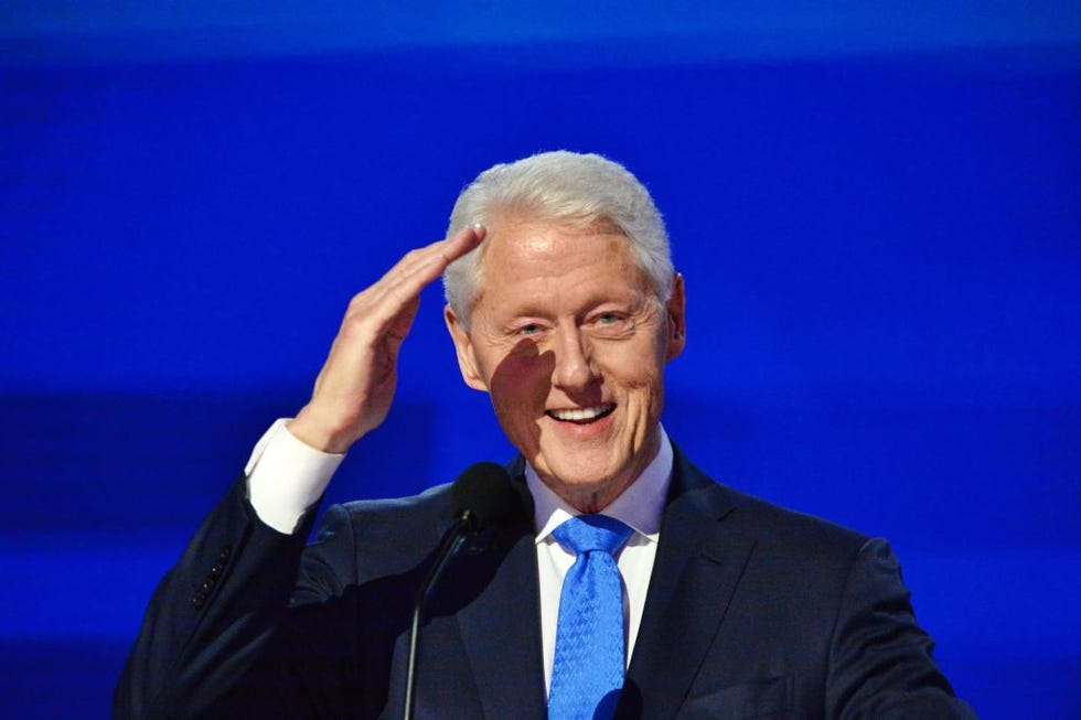 Democratic National Convention 2024 chicago, illinois, united states august 21 former us president bill clinton makes a speech during the democratic national convention dnc at the united center in chicago, illinois, united states, on august 21, 2024 photo by jacek boczarskianadolu via getty images
