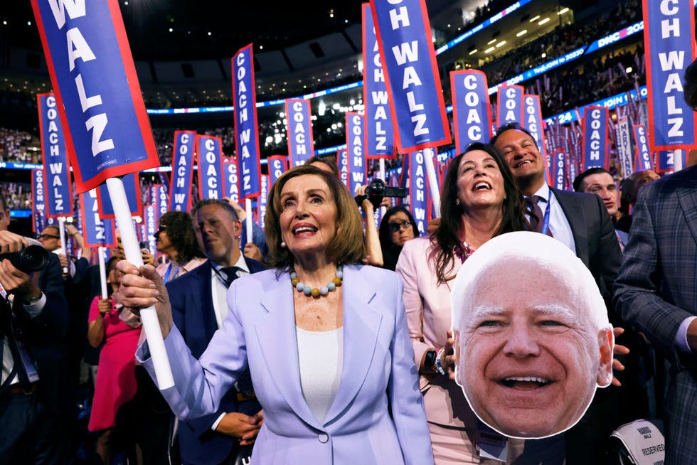 nancy pelosi attends the third day of the 2024 democratic national convention in chicago, on wednesday, august 21, 2024 photo by yalonda m jamessan francisco chronicle via getty images