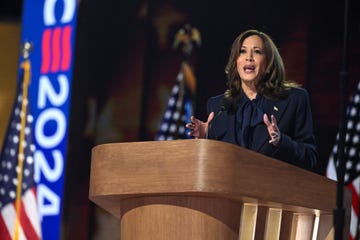 us vice president and 2024 democratic presidential candidate kamala harris speaks on the fourth and last day of the democratic national convention dnc at the united center in chicago, illinois, on august 22, 2024 photo by saul loeb  afp photo by saul loebafp via getty images