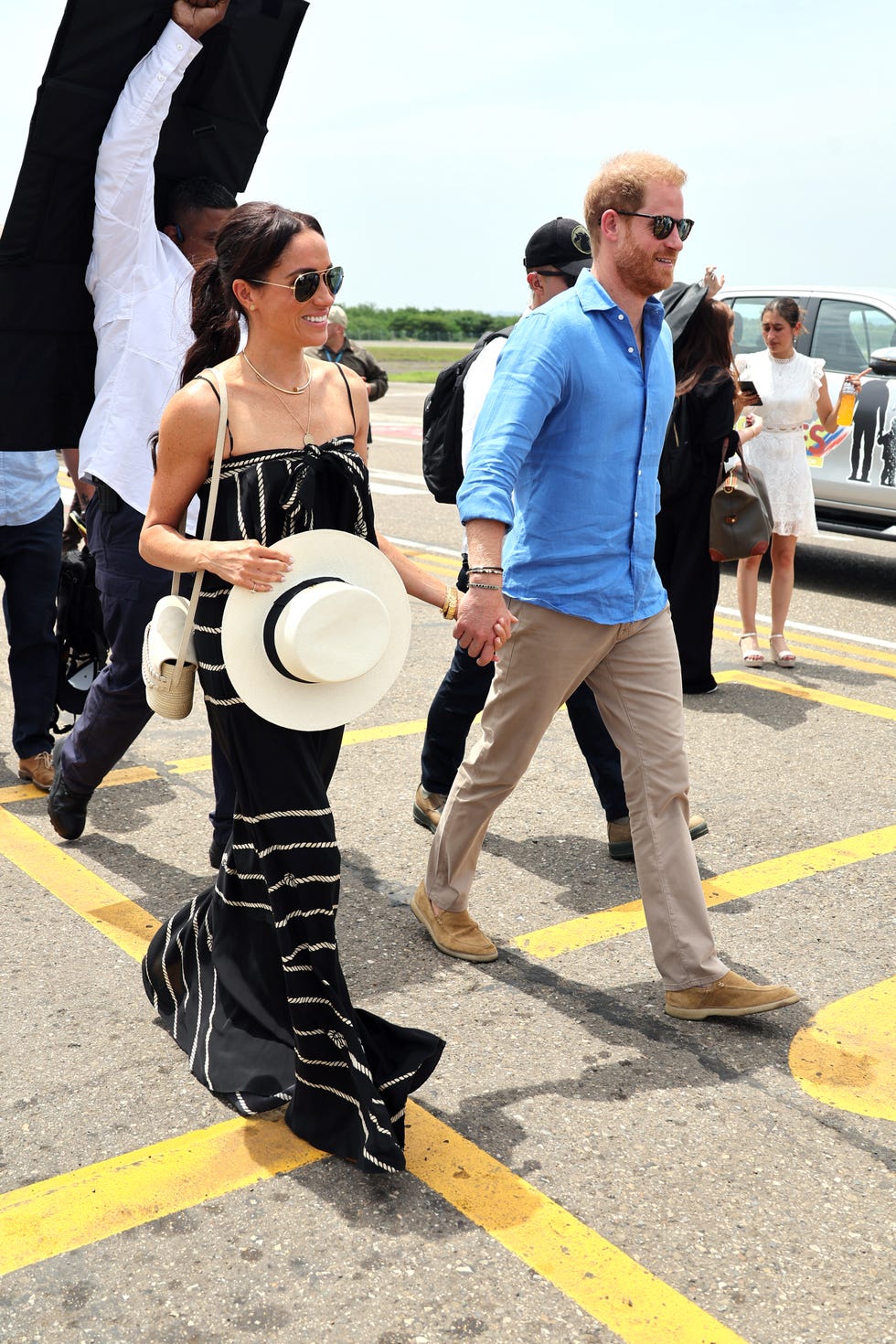 cartagena, colombia august 17 meghan, duchess of sussex and prince harry, duke of sussex during the duke and duchess of sussex colombia visit on august 17, 2024 in cartagena, colombia photo by eric charbonneauarchewell foundation via getty images