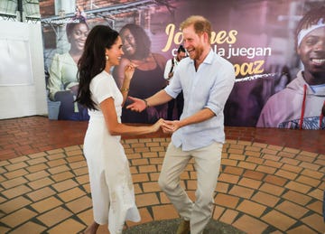 cali, colombia august 18 meghan, duchess of sussex and prince harry, duke of sussex seen at the unidad recreativa el vallado on august 18, 2024 in cali, colombia photo by eric charbonneauarchewell foundation via getty images