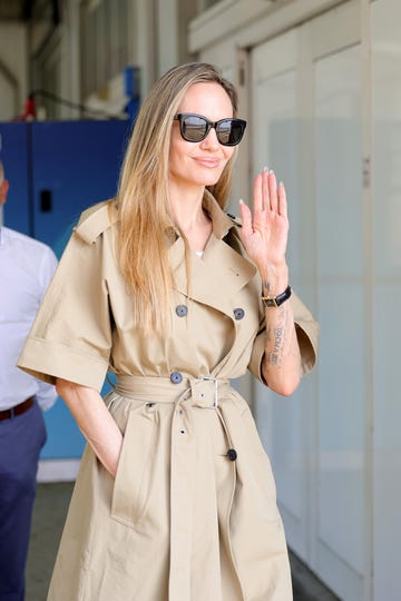 venice, italy august 27 angelina jolie is seen arriving ahead of the 81st venice international film festival 2024 on august 27, 2024 in venice, italy photo by jacopo raulegc images