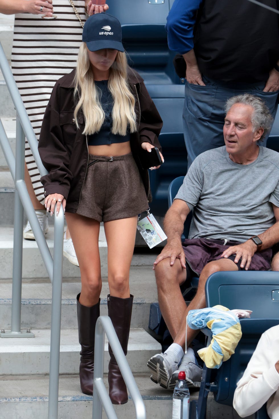 new york, new york august 30 morgan riddle, girlfriend of taylor fritz of usa during day five of the 2024 us open tennis championships at the usta billie jean king tennis center on august 30, 2024 in flushing meadows, queens, new york city photo by jean catuffegc images