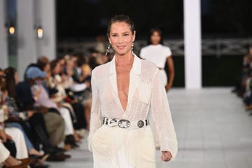 topshot us model christy turlington walks the runway during the ralph lauren springsummer 2025 collection runway show in bridgehampton, new york on september 5, 2024 photo by angela weiss  afp photo by angela weissafp via getty images