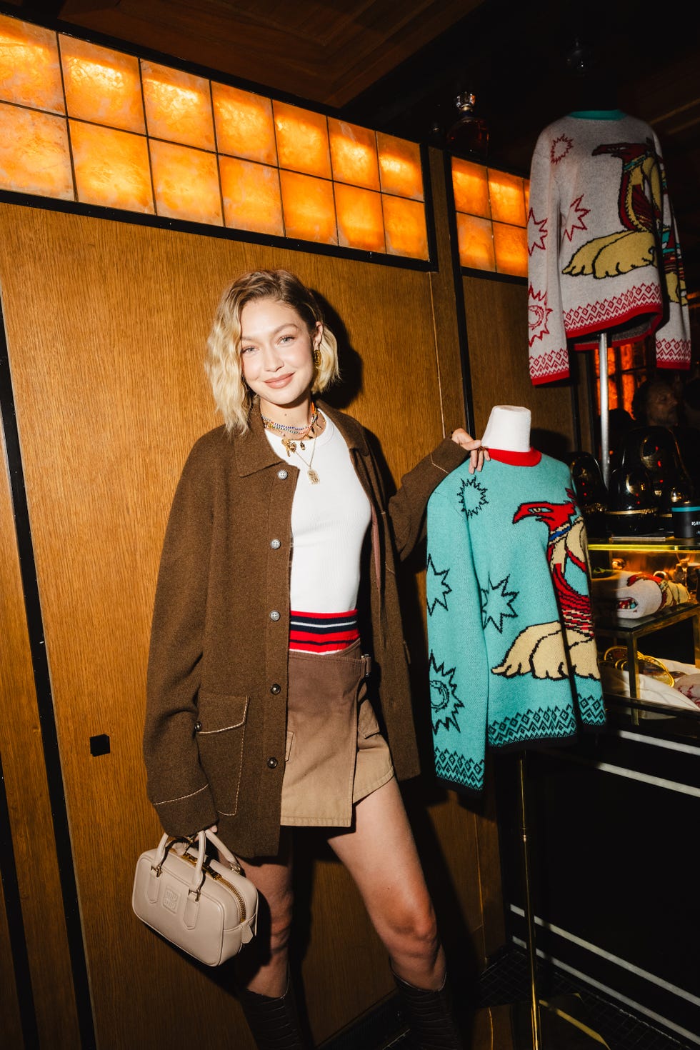 gigi hadid at the gigi hadid caviar kaspia dinner held at caviar kaspia during new york fashion week on september 5, 2024 in new york, new york photo by lanna apiskuhwwd via getty images