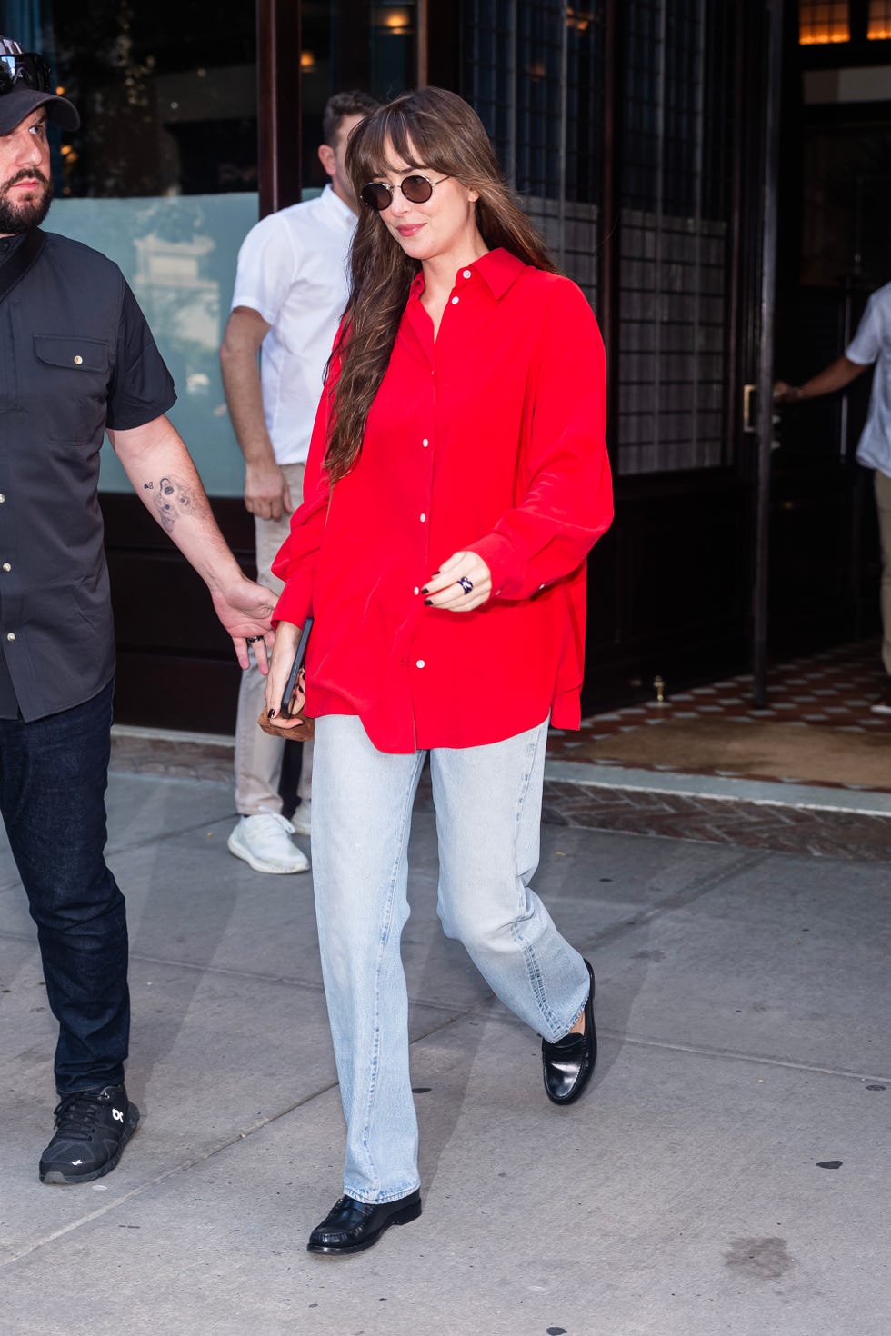 new york, new york september 05 dakota johnson is seen in tribeca on september 05, 2024 in new york city photo by gothamgc images