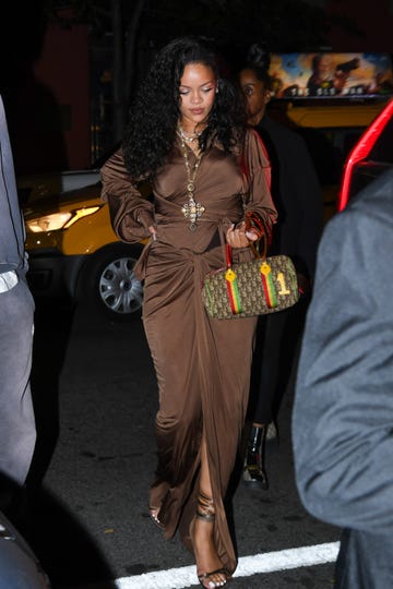 new york, new york september 06 rihanna is seen attending a nyfw after party at socialista new york lounge on september 06, 2024 in new york city photo by robert kamaugc images