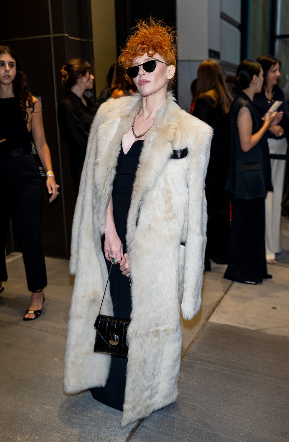 new york, new york september 07 actress natasha lyonne is seen arriving to khaite fashion show during new york fashion week on september 07, 2024 in new york city photo by gilbert carrasquillogc images