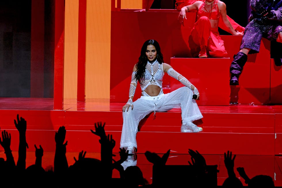 elmont, new york september 11 anitta performs on stage during the 2024 mtv video music awards at ubs arena on september 11, 2024 in elmont, new york photo by michael loccisanogetty images for mtv