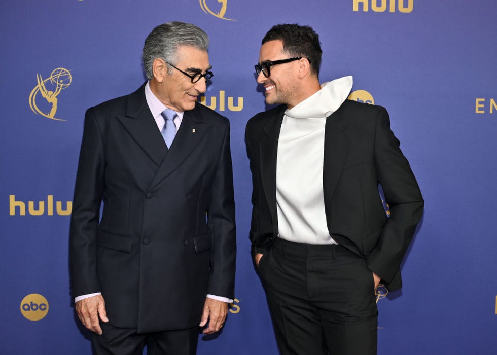 eugene levy and daniel levy at the 76th primetime emmy awards held at peacock theater on september 15, 2024 in los angeles, california photo by michael bucknervariety via getty images
