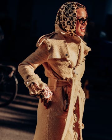 street style as part of london ready to wear fashion week on september 16, 2024 in london, england photo by jonathan daniel prycewwd via getty images