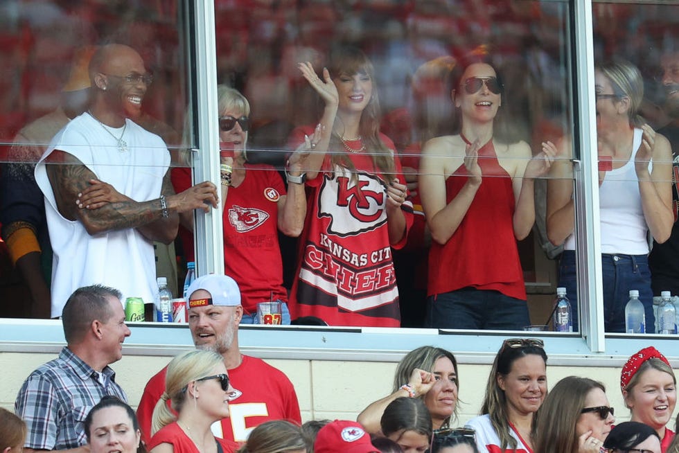 Kansas City, Missouri, September 15 Taylor Swift watches the Cincinnati Bengals take on the Kansas City Chiefs at Geha Field at Arrowhead Stadium in Kansas City, Missouri on September 15, 2024. Photo: Jamie Squiregetty Images