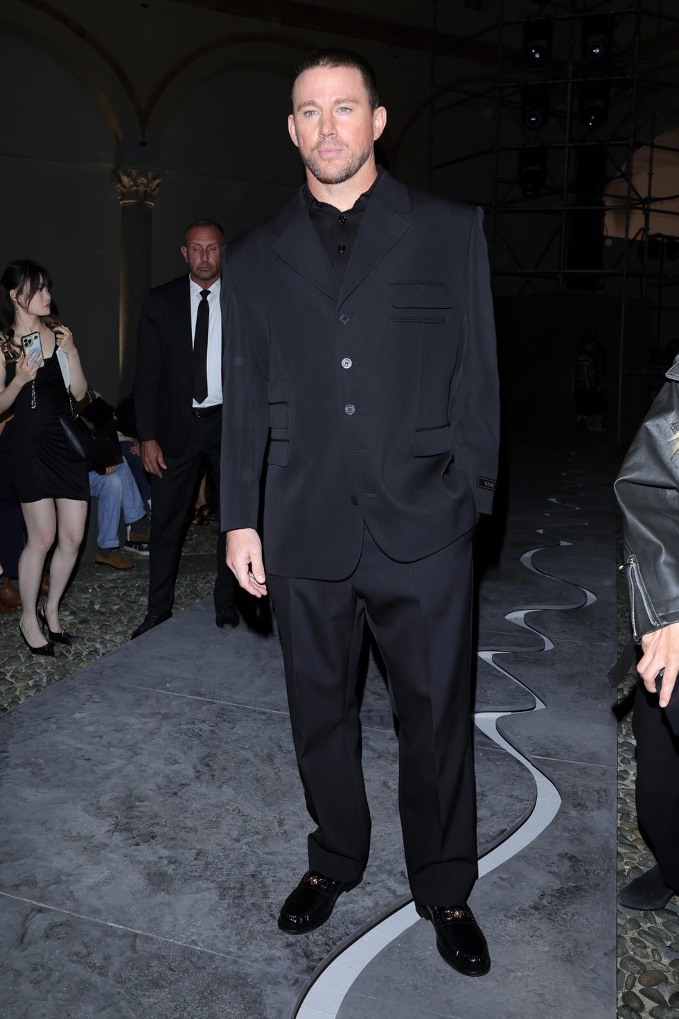 milan, italy september 20 channing tatum attends the versace fashion show during the milan womenswear springsummer 2025 on september 20, 2024 in milan, italy photo by jacopo raulegetty images