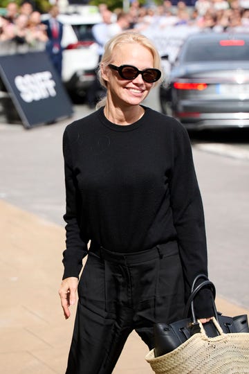 san sebastian, spain september 25 actress pamela anderson arrives at the maria cristina hotel during the 72nd san sebastian international film festival on september 25, 2024 in san sebastian, spain photo by carlos alvarezgc images