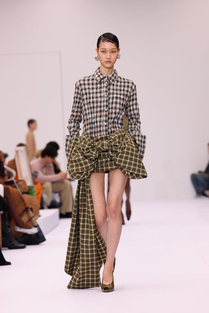 paris, france september 25 editorial use only for non editorial use please seek approval from fashion house a model walks the runway during the acne studios womenswear spring summer 2025 show as part of paris fashion week on september 25, 2024 in paris, france photo by peter whitegetty images