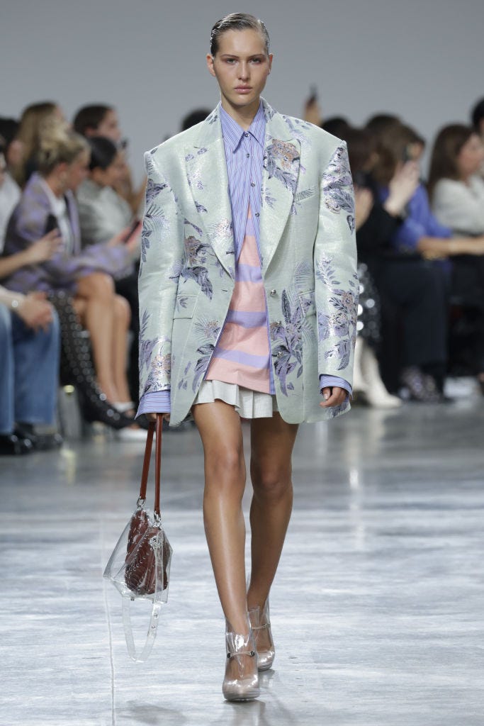 paris, france september 25 angelina kendall walks the runway during the paco rabanne ready to wear springsummer 2025 fashion show as part of the paris fashion week on september 25, 2024 in paris, france photo by victor virgilegamma rapho via getty images