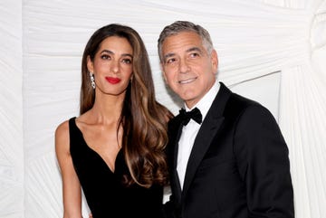 new york, new york september 26: amal clooney and george clooney attend the clooney foundation for justices the albies at new york public library on september 26, 2024 in new york city. (photo by dia dipasupil/getty images)