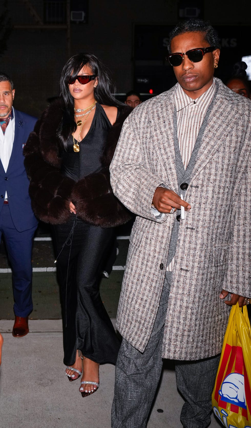 rihanna and a$ap rocky in new york city on october 4, 2024