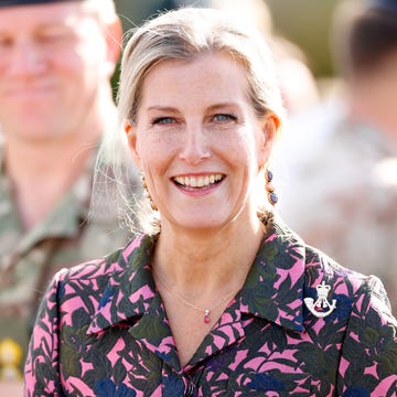 bulford, united kingdom october 04: (embargoed for publication in uk newspapers until 24 hours after create date and time) sophie, duchess of edinburgh, in her role as royal colonel 5th battalion, the rifles, attends a 5 rifles homecoming parade at picton barracks on october 4, 2024 in bulford, england. the homecoming parade marks the return of 5 rifles following a 6 month operational deployment to estonia on operation cabrit in support of nato's enhanced forward presence. during the parade the duchess will present coronation medals and wider service medals. (photo by max mumby/indigo/getty images) bulford, united kingdom october 04: (embargoed for publication in uk newspapers until 24 hours after create date and time) sophie, duchess of edinburgh, in her role as royal colonel 5th battalion, the rifles, attends a 5 rifles homecoming parade at picton barracks on october 4, 2024 in bulford, england. the homecoming parade marks the return of 5 rifles following a 6 month operational deployment to estonia on operation cabrit in support of nato's enhanced forward presence. during the parade the duchess will present coronation medals and wider service medals. (photo by max mumby/indigo/getty images)