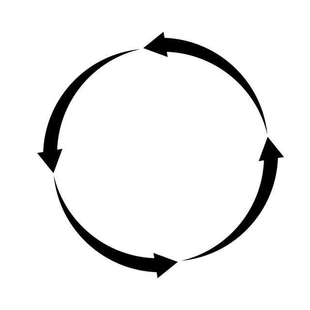 black color recycle icon vector arrows recycle eco symbol vector illustration cycle recycled icon recycled materials symbol recycle symbol on white background