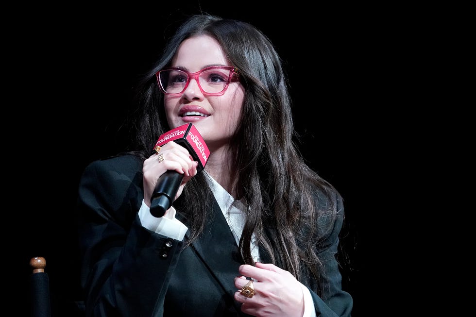 new york, new york october 15 selena gomez speaks during the sag aftra foundation conversations for emilia peacuteez at sag aftra foundation robin williams center on october 15, 2024 in new york city photo by john lamparskigetty images