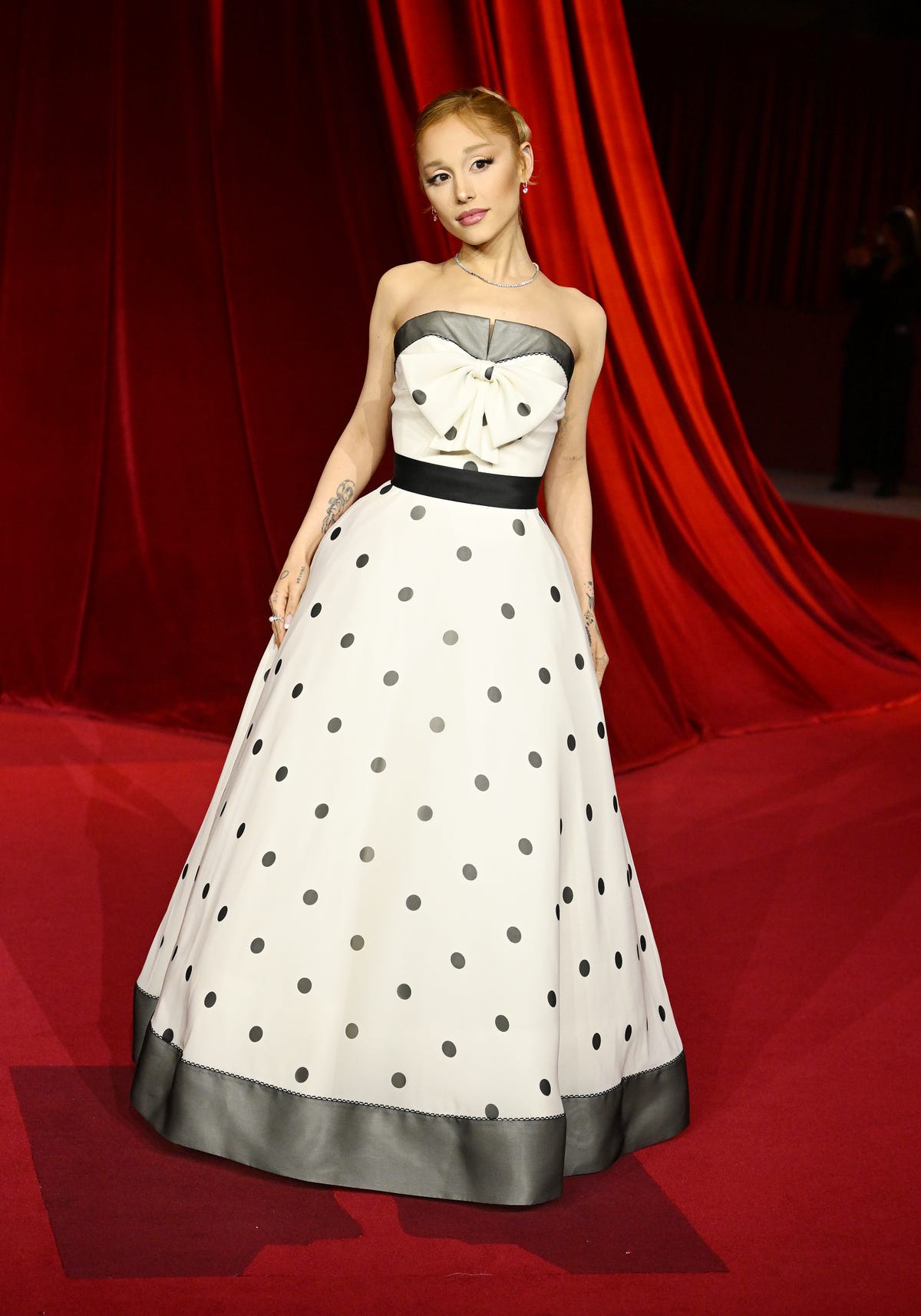 Ariana Grande Is a Polka-Dot Princess in a Whimsical Balmain Ballgown