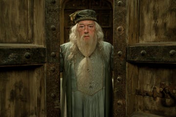 actor michael gambon on the set of the film, harry potter and the order of the phoenix, london, england, 2006. (photo by murray close/ getty images)