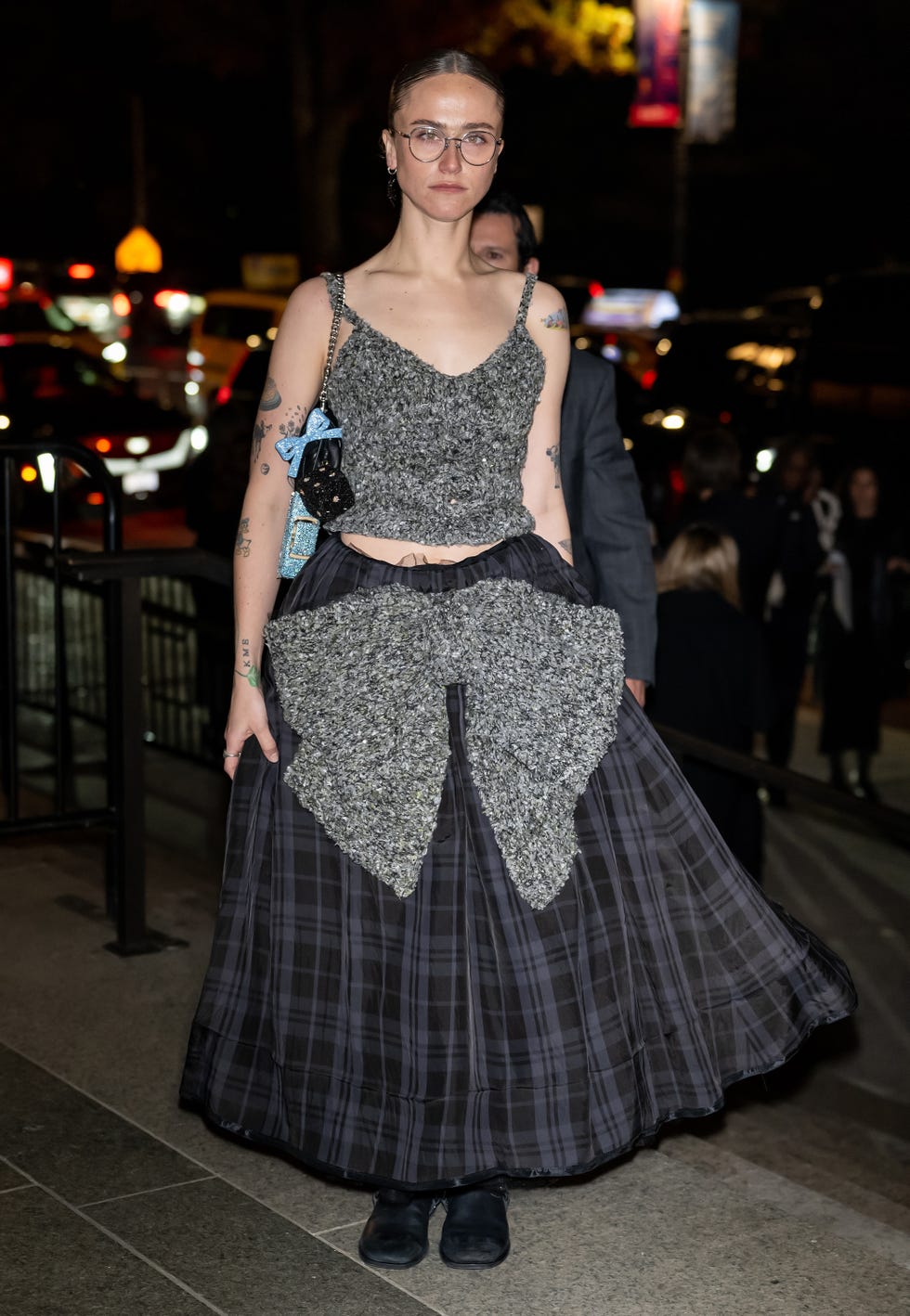 new york, new york october 28 ella emhoff is seen arriving to the 2024 cfda awards at american museum of natural history on october 28, 2024 in new york city photo by gilbert carrasquillogc images