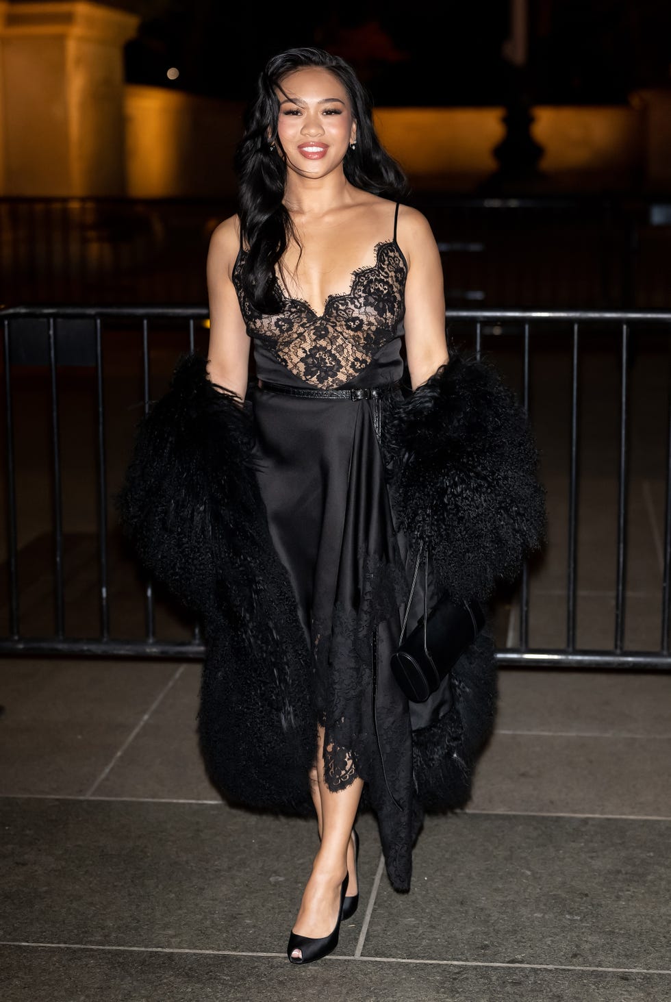 new york, new york october 28 sunisa suni lee is seen arriving to the 2024 cfda awards at american museum of natural history on october 28, 2024 in new york city photo by gilbert carrasquillogc images