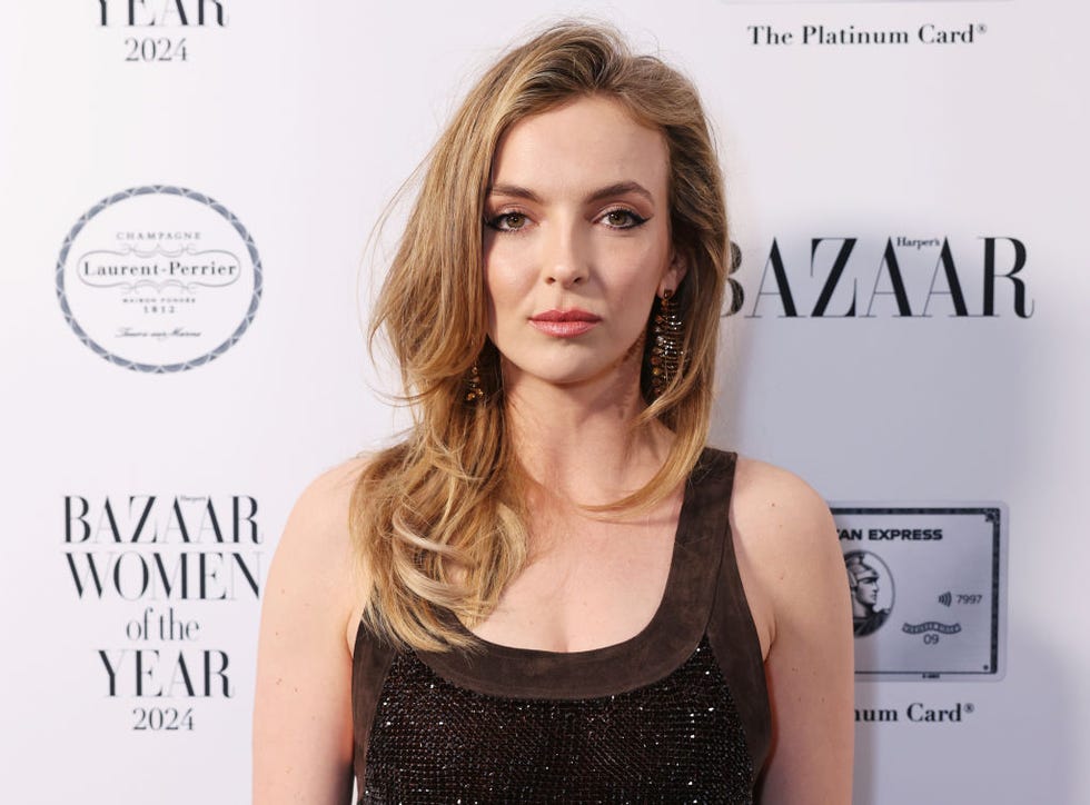london, england november 05 jodie comer attends the 2024 harpers bazaar women of the year awards, held in partnership with the platinum card by american express, at claridges hotel on november 5, 2024 in london, england photo by dave benettgetty images for harpers bazaar uk