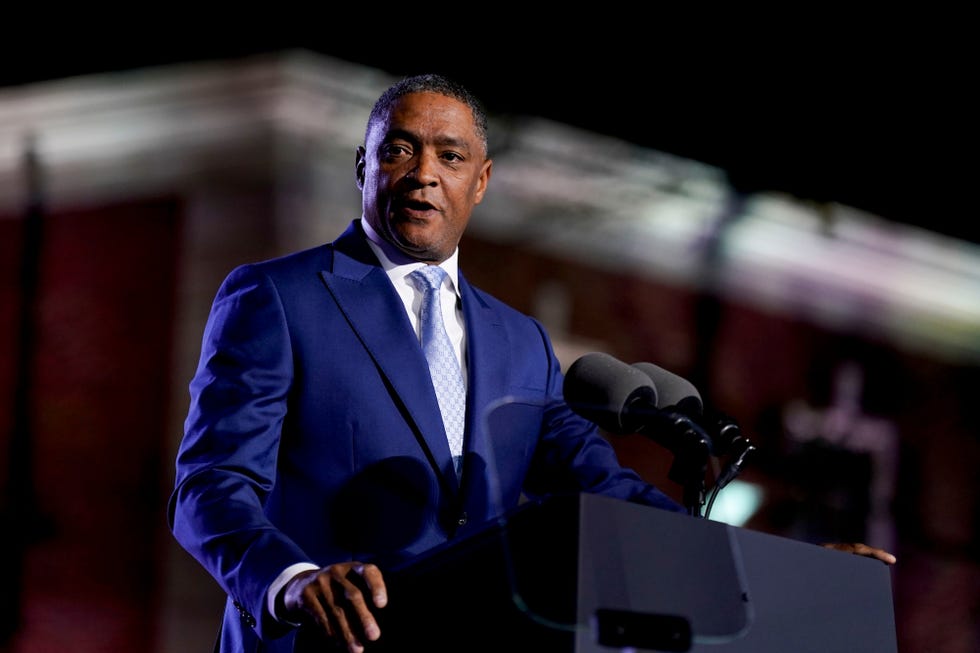 cedric richmond, senior advisor to the democratic national committee, during an election night event with us vice president kamala harris, not pictured, in washington, dc, us, on wednesday, nov 6, 2024 the 2024 presidential campaign was marked by two assassination attempts, a candidate switch, divisive rhetoric and warnings about the fate of democracy photographer al dragobloomberg via getty images