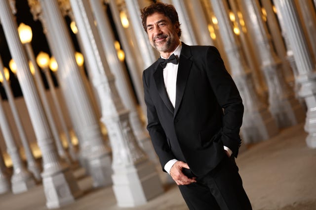 los angeles, california november 02: javier bardem, wearing gucci, attends the 2024 lacma art+film gala, presented by gucci at los angeles county museum of art on november 02, 2024 in los angeles, california. (photo by matt winkelmeyer/getty images for lacma)