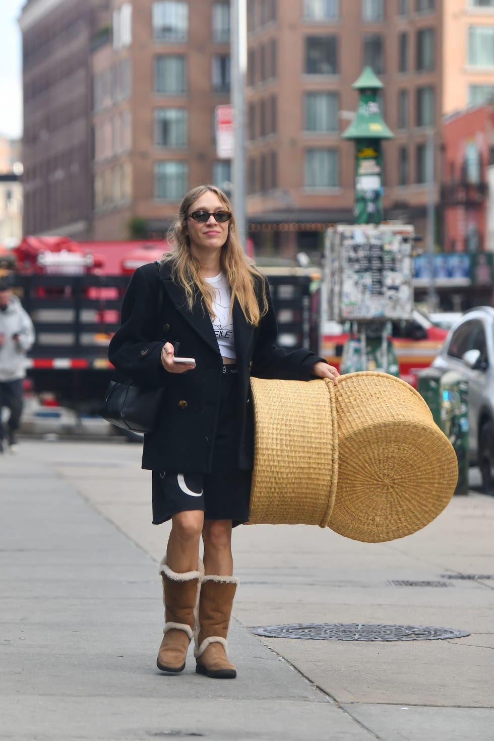 new york, new york november 04 chloe sevigny seen out shopping in soho on november 04, 2024 in new york city photo by robert kamaugc images