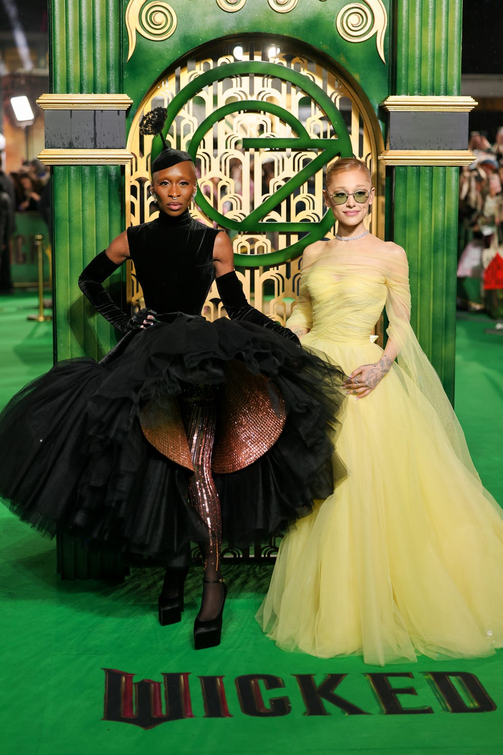 London, England November 18 Cynthia Erivo and Ariana Grande attend the UK Premiere of Wicked Part One at the Royal Festival Hall on November 18, 2024 in London, England photo by Max Cisottidave benettwireimage