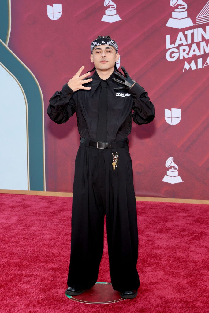 miami, florida november 14 editorial use only trueno attends the 25th annual latin grammy awards at kaseya center on november 14, 2024 in miami, florida photo by dia dipasupilgetty images