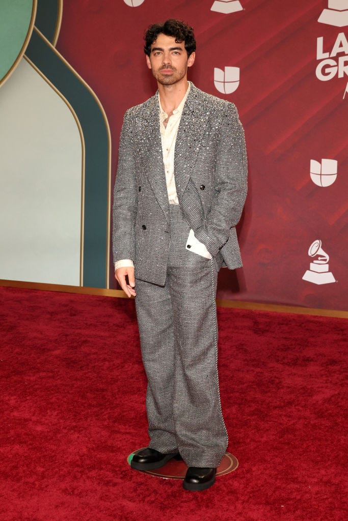 miami, florida november 14 editorial use only joe jonas attends the 25th annual latin grammy awards at kaseya center on november 14, 2024 in miami, florida photo by dia dipasupilgetty images