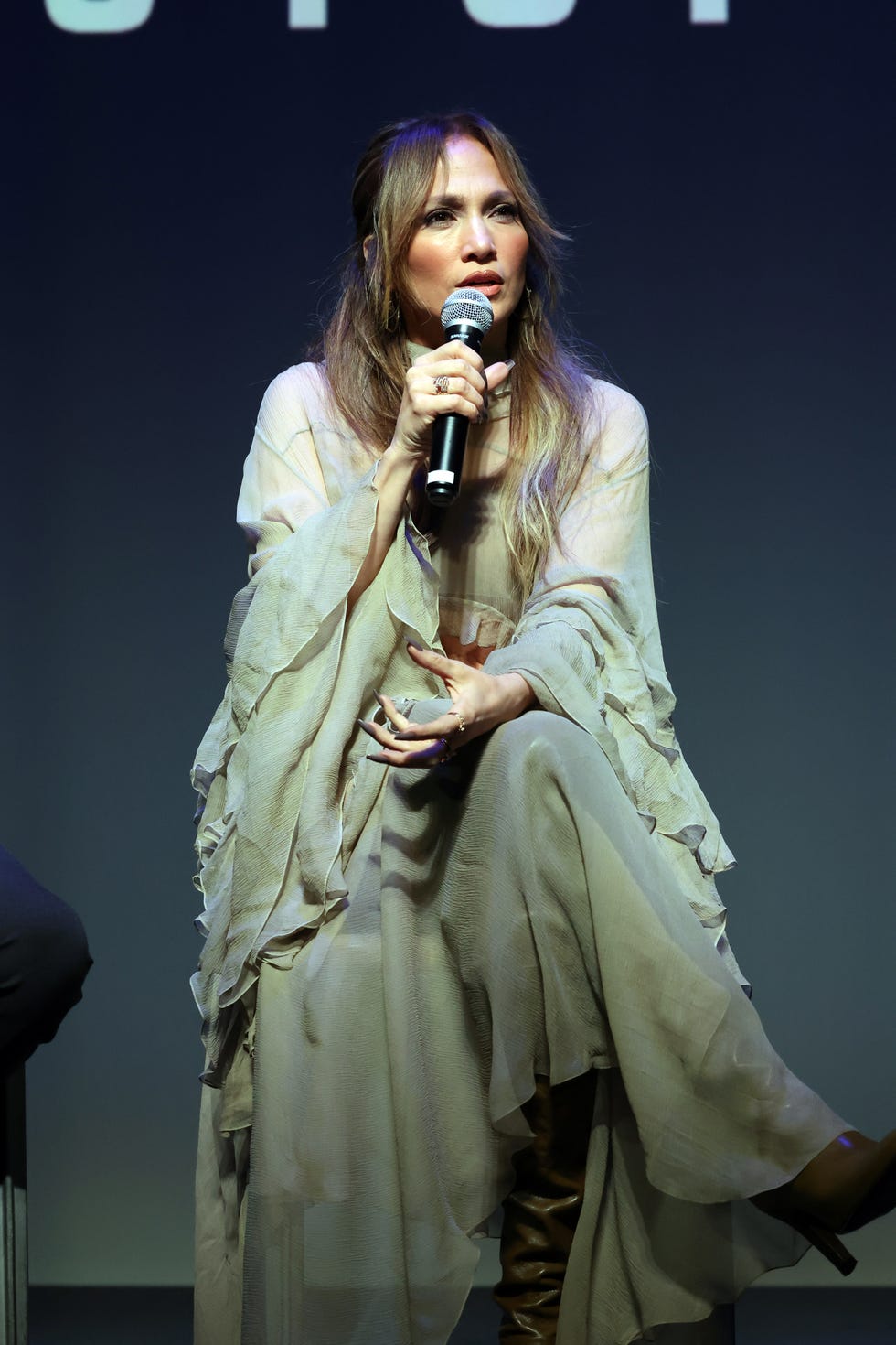 los angeles, california november 15 jennifer lopez seen at unstoppable special screening at private residence on november 15, 2024 in los angeles, california photo by eric charbonneauamazon mgm studios via getty images