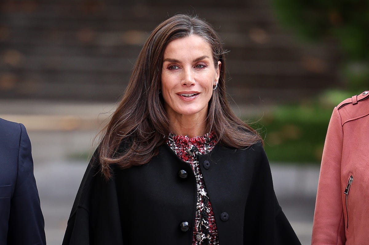 Queen Letizia Updates Holiday-Ready Tweed With an Elegant Cape