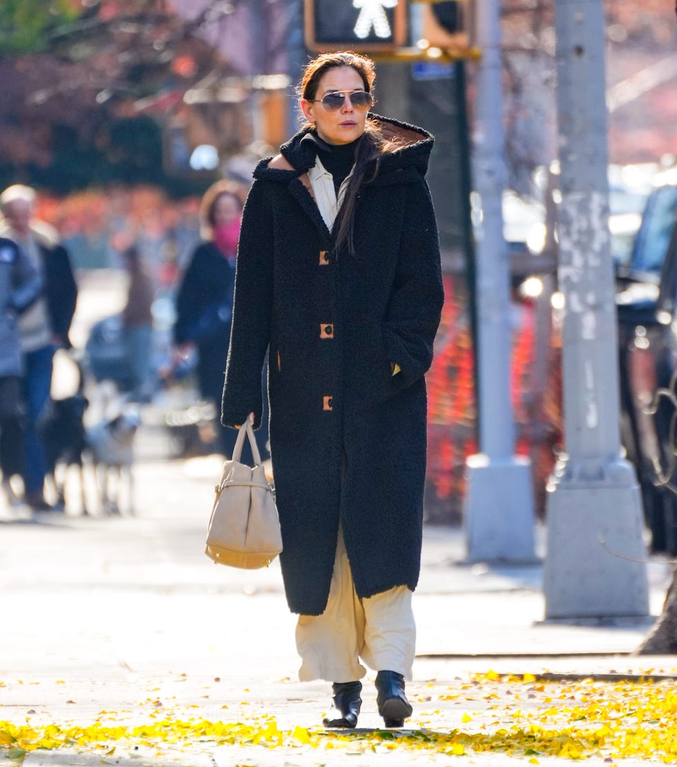 new york, ny december 01 katie holmes is seen on december 1, 2024 in new york city photo by xnystar maxgc images