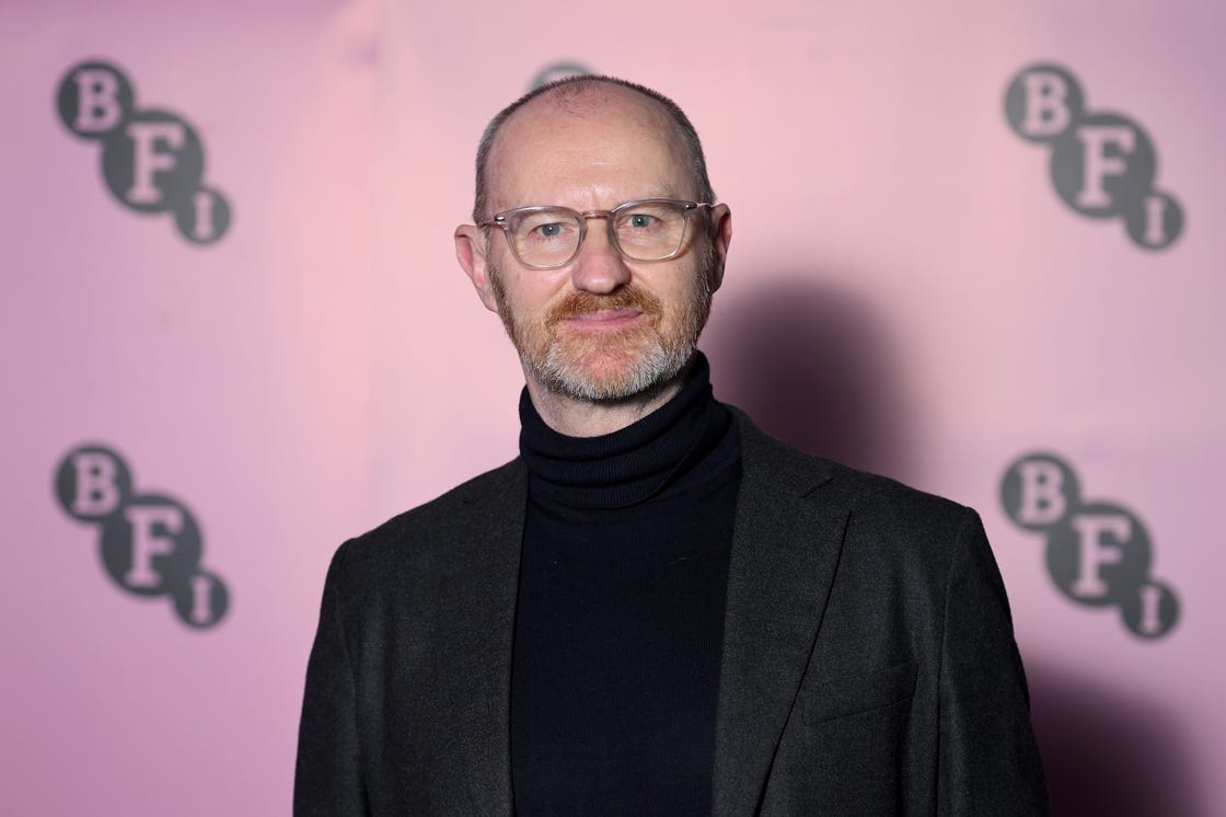 london, england december 09: (exclusive coverage) mark gatiss during 'woman of stone – a ghost story for christmas' qa at bfi southbank on december 09, 2024 in london, england. (photo by kate green/getty images for bfi)