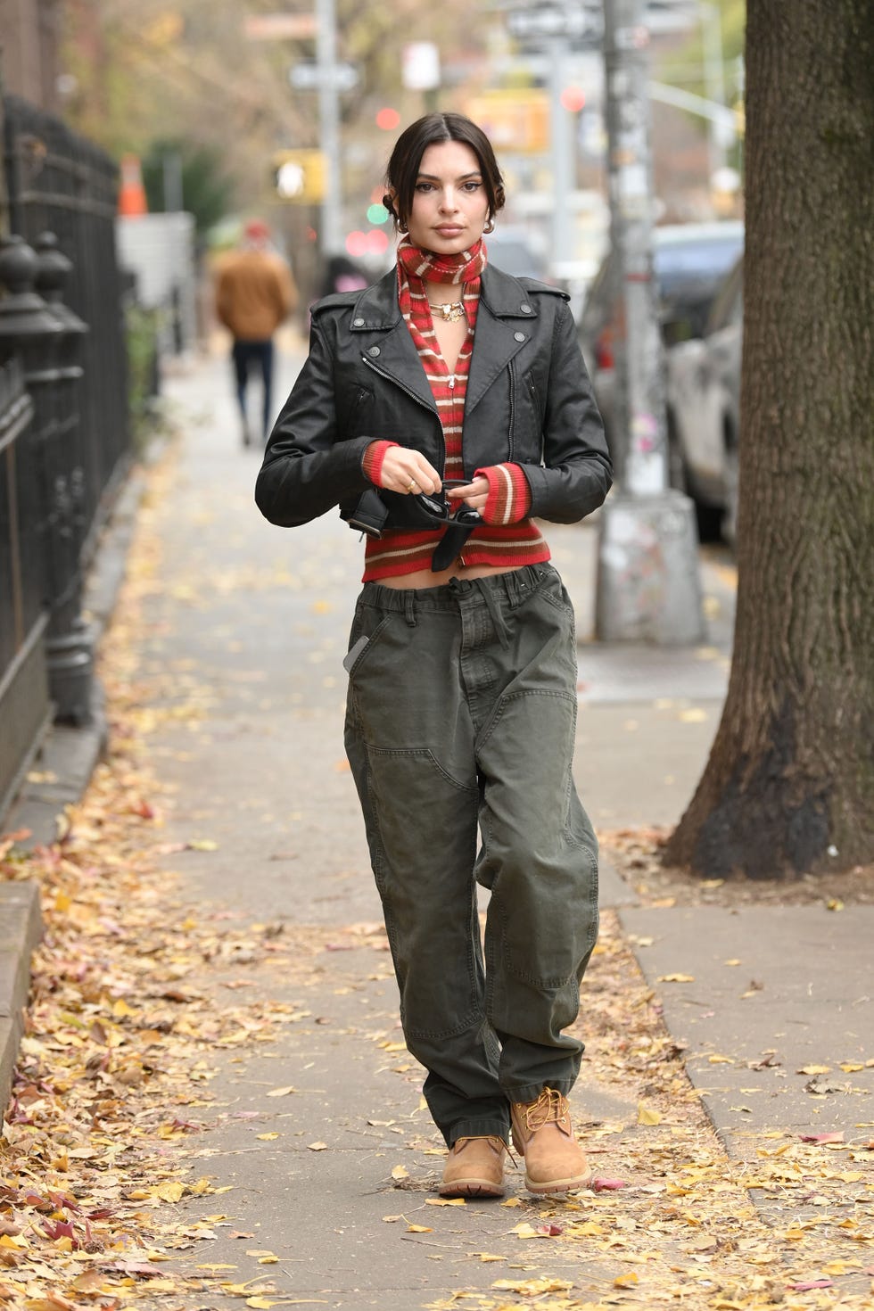 new york, new york december 10 emily ratajkowski seen walking in new york on december 10, 2024 in new york city photo by michael simongetty images for the loft entertainment 